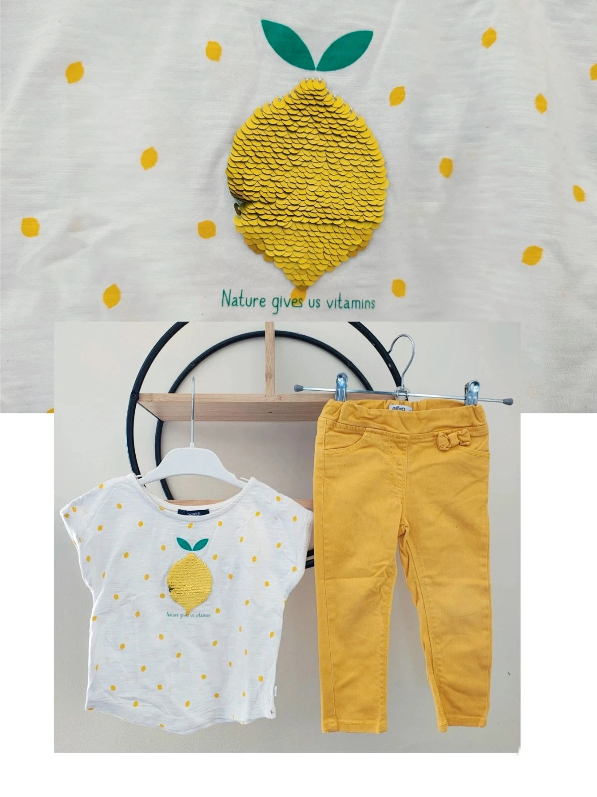 23 24 mois 2 ans ensemble été Teeshirt Okaïdi et pantalon Gémo